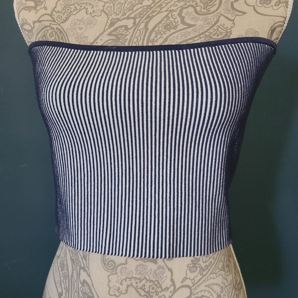 Striped Ribbed Tube Top